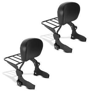 2x Sissy Bar avec porte bagages compatible avec Harley Davidson Electra-Street-Road Glide, Road King 1997-2008 noir Craftride Set Discount