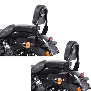 2x Sissy Bar CSS Fix passend für Harley Davidson Sportster 04-20 schwarz Craftride Spar-Set