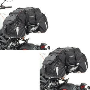 2x Sacoche de selle Moto arrière Bagtecs CL62 selle de passager 62 Litres noir Discount Set