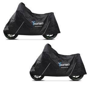 2x Motorrad Abdeckplane Vespa GTS 300 / GTS 250 / GTS 125 Tourtecs L schwarz Spar-Set_1