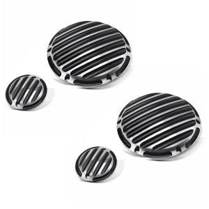 2x Kupplungsdeckel + Zündungsdeckel Stripe für Harley Davidson Sportster 04-20 Craftride Spar-Set_1