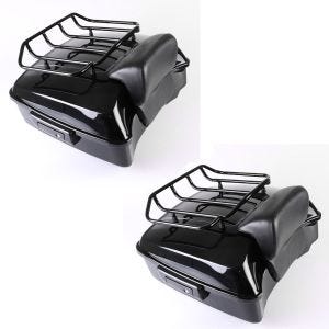 2x Topcase Chopped für Harley Road Glide Special 15-21 CH3 schwarz Craftride Spar-Set_1