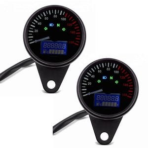 2x Motorrad Tachometer Craftride KTX Speedometer universal in schwarz Spar-Set_1