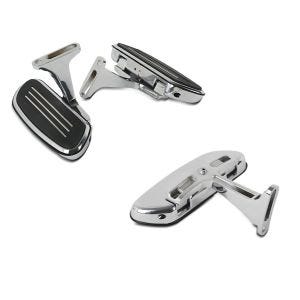 2x Beifahrer Trittbretter + Halter CF2S für Harley Street Glide 06-20 Craftride Spar-Set_1
