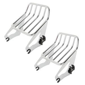 2x Gepäckträger W1 Abnehmbar passend für Harley Davidson Touring Modelle 09-24 chrom Craftride Spar-Set