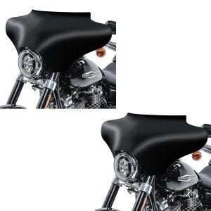 2x Batwing Verkleidung für Harley Davidson Road King, Softail, Fat Boy matt Craftride Spar-Set_1