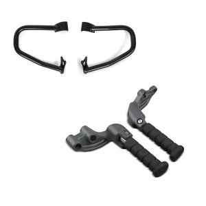 Set : repose pieds de passager compatible avec Indian Scout, Sixty, Bobber 15-19 + Pare carter Indian Scout/Sixty 15-23 noir