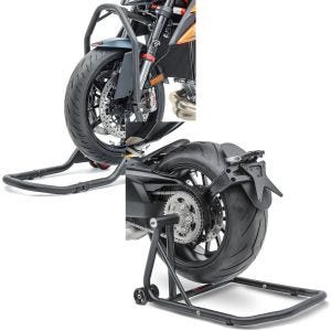 Set: Lenkkopfständer Falcone 5 PIN Lenkkopf Montageständer + Einarmständer Triumph Speed Triple RS 18-20 Montageständer Single_1