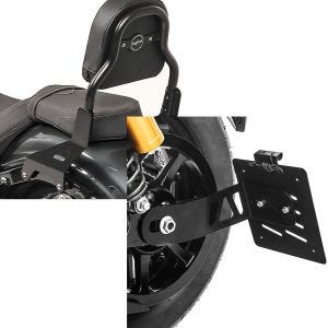 Set: Sissy Bar XS3 für Yamaha XV 950 / R 14-20 schwarz + Seitlicher Kennzeichenhalter für Yamaha XV 950 / R 14-20 schwarz_1