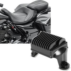 Set: Sitzbank passend für Harley Davidson Touring 09-23 Komfortsitzbank Craftride CV schwarz + Spannungsregler passend für Harley Davidson Street Glide 09-15 Gleichrichter Laderegler Craftride