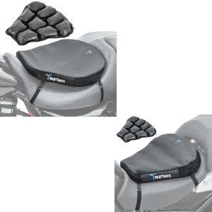Set: Moto Coussin d'air Tourtecs Air Deluxe ML Coussin de Selle confort + Moto Coussin d'air Tourtecs Air Deluxe M Coussin de Selle confort