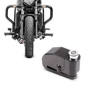 Set: Sturzbügel für Kawasaki Vulcan S / Cafe 15-21 Motor Schutzbügel + Bremsscheibenschloss Alarm 120dB BS-Motoparts Diebstahlschutz schwarz_1