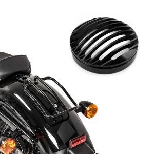 Set: Scheinwerfer Grill Harley Sportster 04-20 in schwarz + Gepäckträger für Harley Sportster 04-20 Solo Rack schwarz_1