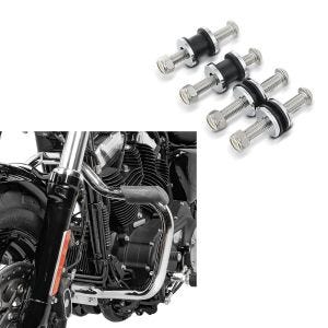 Set: Sturzbügel passend für Harley Davidson Sportster 2004-2020 Craftride Mustache chrom + Docking Hardware Kit passend für Harley Davidson Sportster 2004-2020 Craftride Anbausatz