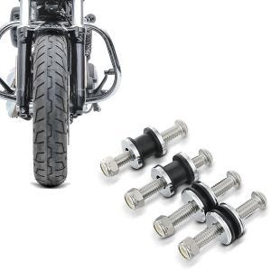 Set: Sturzbügel passend für Harley Davidson Sportster 1200 Custom 04-20 HS5 chrom Craftride + Docking Hardware Kit passend für Harley Davidson Sportster 2004-2020 Craftride Anbausatz