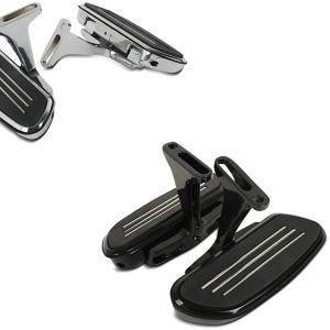 Set: Marchepied passager compatible avec Harley Davidson Touring 93-24 Craftride CF2 avec kit chrome + Marchepied passager compatible avec Harley Davidson Touring 93-24 Craftride CF2 avec kit noir