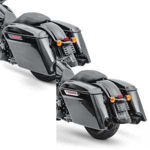 Set: Seitenkoffer Stretched passend für Harley Davidson Touring Modelle 14-24 Craftride Latch Black + Seitenkoffer Stretched passend für Harley Davidson Touring Modelle 14-24 Craftride