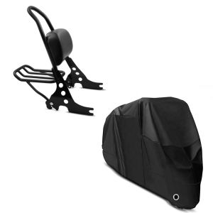 Set: Sissybar Harley Sportster Forty-Eight 48 10-20 Fast Rider-M + Abdeckplane XL Abdeckhaube in schwarz_1