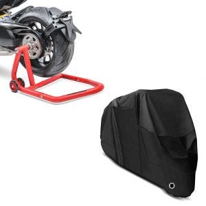 Set: Einarmständer KTM 1290 Super Duke / R 14-21 Montageständer Single-One + Abdeckplane XL Abdeckhaube in schwarz_1