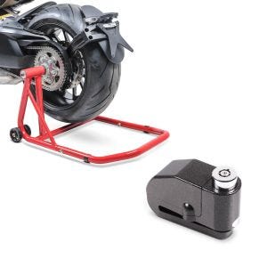 Set: Einarmständer KTM 1290 Super Duke / R 14-21 Montageständer Single + Bremsscheibenschloss Alarm 120dB BS-Motoparts Diebstahlschutz schwarz_1