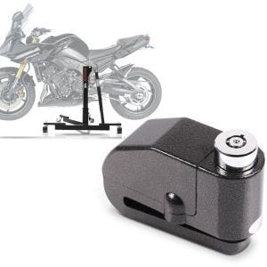 Set: Lève moto centrale compatible avec Yamaha FZ8/Fazer 8 (FZ8 Fazer) 10-16 Power-Evo + Antivol bloque disque Alarme 110dB BS-Motoparts Moto antivol noir