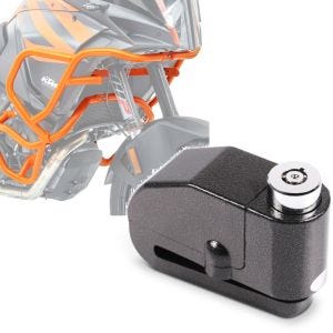 Set: Pare carter Set compatible avec KTM 1290 Super Adventure R / S / T 17-20 haut bas + Antivol bloque disque Alarme 110dB BS-Motoparts Moto antivol noir