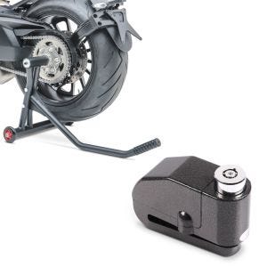 Set: Béquille d'atelier monobras compatible avec KTM 1290 Super Duke / R 14-23 Racing mat + Antivol bloque disque Alarme 110dB BS-Motoparts Moto antivol noir