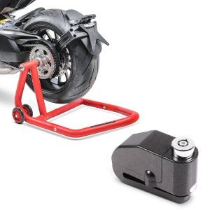 Set: Einarmständer KTM 1290 Super Duke / R 14-21 Montageständer Single-One + Bremsscheibenschloss Alarm 120dB BS-Motoparts Diebstahlschutz schwarz_1