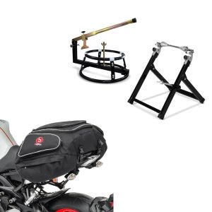 Set: Set Satteltaschen RF1 + Hecktasche Drybag XF60 120L + Hecktasche X50 Gepäcktasche hinten 50Ltr in schwarz_1