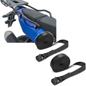 Set: Gepäckträger + Halter passend für Yamaha Tenere 700 19-24 SLP Gepäckbrücke + Spanngurt Set Zurrgurte 150cm 2 Stück in schwarz