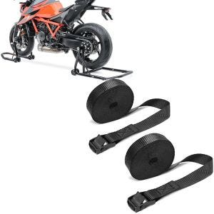 Set: Einarm Montageständer Set für KTM 1290 Super Duke/ R 14-21 + Spanngurt Set Zurrgurte 150cm 2 Stück in schwarz_1