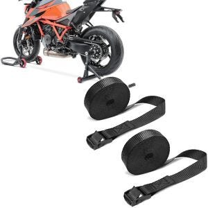 Set: Einarm Montageständer für KTM 1290 Super Duke/ R 14-21 hinten vorne + Spanngurt Set Zurrgurte 150cm 2 Stück in schwarz_1