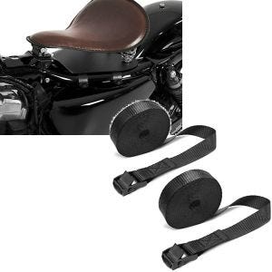 Set: Solo Federsattel mit Grundplatte SG10 braun + Spanngurt Set Zurrgurte 150cm 2 Stück in schwarz_1