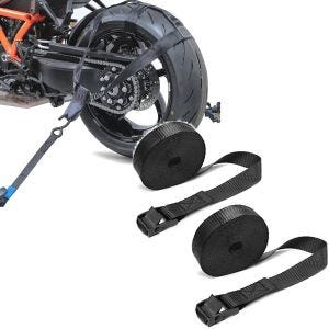 Set: Hinterrad Zurrgurt mit 4x Ratschen-Spanngurten Set Abspanngurt + Spanngurt Set Zurrgurte 150cm 2 Stück in schwarz_1