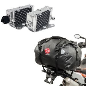 Set: Kühler Radiator für KTM SX 50 12-19 rechts links (Paar) + Hecktasche Drybag XF60 Wasserdicht Volumen 60l_1