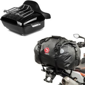 Set: Topcase King OLR Universal für Chopper Cruiser Custombikes + Hecktasche Drybag XF60 Wasserdicht Volumen 60l_1