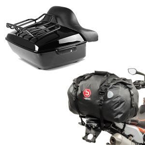 Set: Topcase King NLB für Harley Touring 14-21 ohne Löcher + Hecktasche Drybag XF60 Wasserdicht Volumen 60l_1