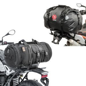 Set: Hecktasche TB8 Gepäckrolle inkl. Spanngurte 35Ltr in schwarz + Hecktasche Drybag XF60 Wasserdicht Volumen 60l_1