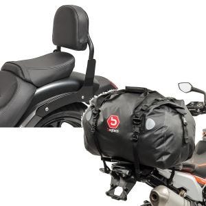 Set: Sissy Bar XS3 für Kawasaki Vulcan S / Café 15-21 schwarz + Hecktasche Drybag XF60 Wasserdicht Volumen 60l_1