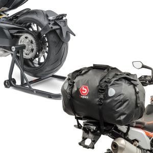Set: Béquille d'atelier monobras compatible avec KTM 1290 Super Duke / R 14-23 -Classic Constands + Sacoche de selle Moto arrière XF60 Dry Bag Etanche Volume 60l