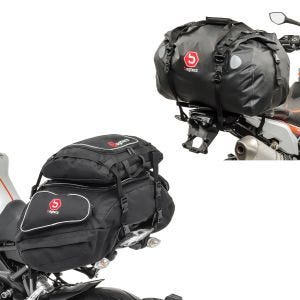 Sacoche arrière Set compatible avec Kawasaki Z 900/RS/Cafe X50 et X52 + Sacoche de selle Moto arrière XF60 Dry Bag Etanche Volume 60l