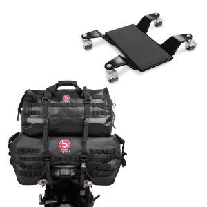 Set: Hecktasche Set SX70 + XB50 Volumen 120 L Dry Bag Wasserdicht + Rangierhilfe für Hauptständer Easy Mover II bis 320kg in schwarz_1