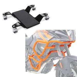 Set: Sturzbügel Set für KTM 1290 Super Adventure R / S / T 17-20 orange + Rangierhilfe für Hauptständer Easy Mover II bis 320kg in schwarz_1