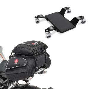 Set: Sacoche arrière Set compatible avec Kawasaki Z 900/RS/Cafe X50 et X52 + Chariot Range pour béquille centrale Mover II, max. 320 kg, noir
