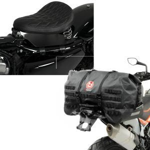 Set: Solo Federsattel mit Grundplatte SG11 schwarz + Hecktasche SX70 70Ltr wasserdicht in schwarz_1