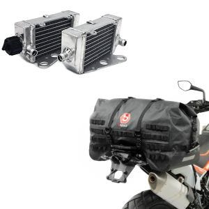 Set: Kühler Radiator für KTM SX 50 12-19 rechts links (Paar) + Hecktasche SX70 70Ltr wasserdicht in schwarz_1