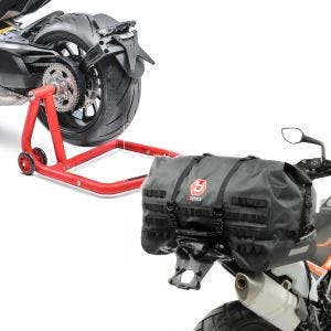 Set: Einarmständer KTM 1290 Super Duke / R 14-21 Montageständer Single-One + Hecktasche SX70 70Ltr wasserdicht in schwarz_1