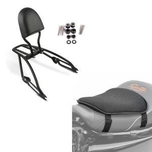 Set: Sissybar Harley Street 750 15-20 Fast Driver-S inkl. Gepäckträger + Gel Sitzkissen M Universal Komfortkissen schwarz_1