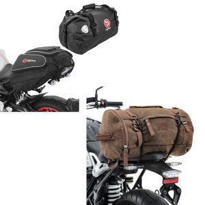 Set: Set ST3 Hecktasche X50 und Hecktasche Drybag XF40 90Ltr + Hecktasche Vintage 35L Canvas Rucksack Gepäckrolle braun_1
