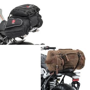 Set: Hecktaschen Set Kawasaki Z 900 / RS / Cafe X50 und X52 + Hecktasche Vintage 35L Canvas Rucksack Gepäckrolle braun_1